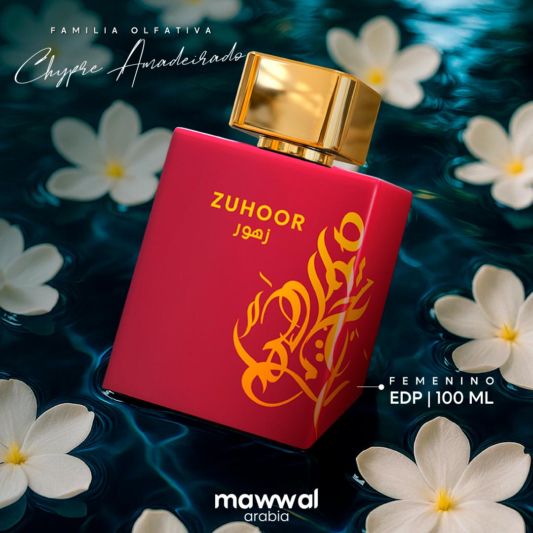 Perfume Zuhoor de Mawwal Arabia familia olfativa Chipre Amaderado